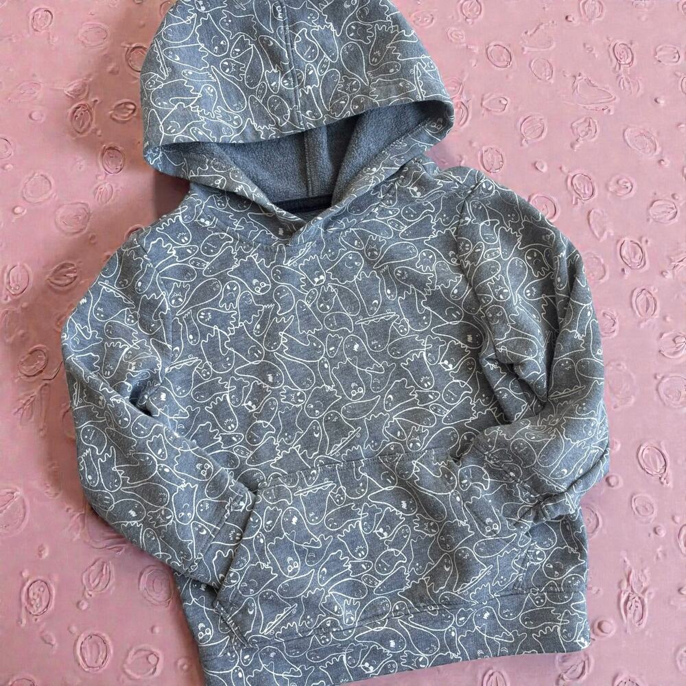 Kids Old Navy Ghost-Print Pullover Hoodie, Sz 3